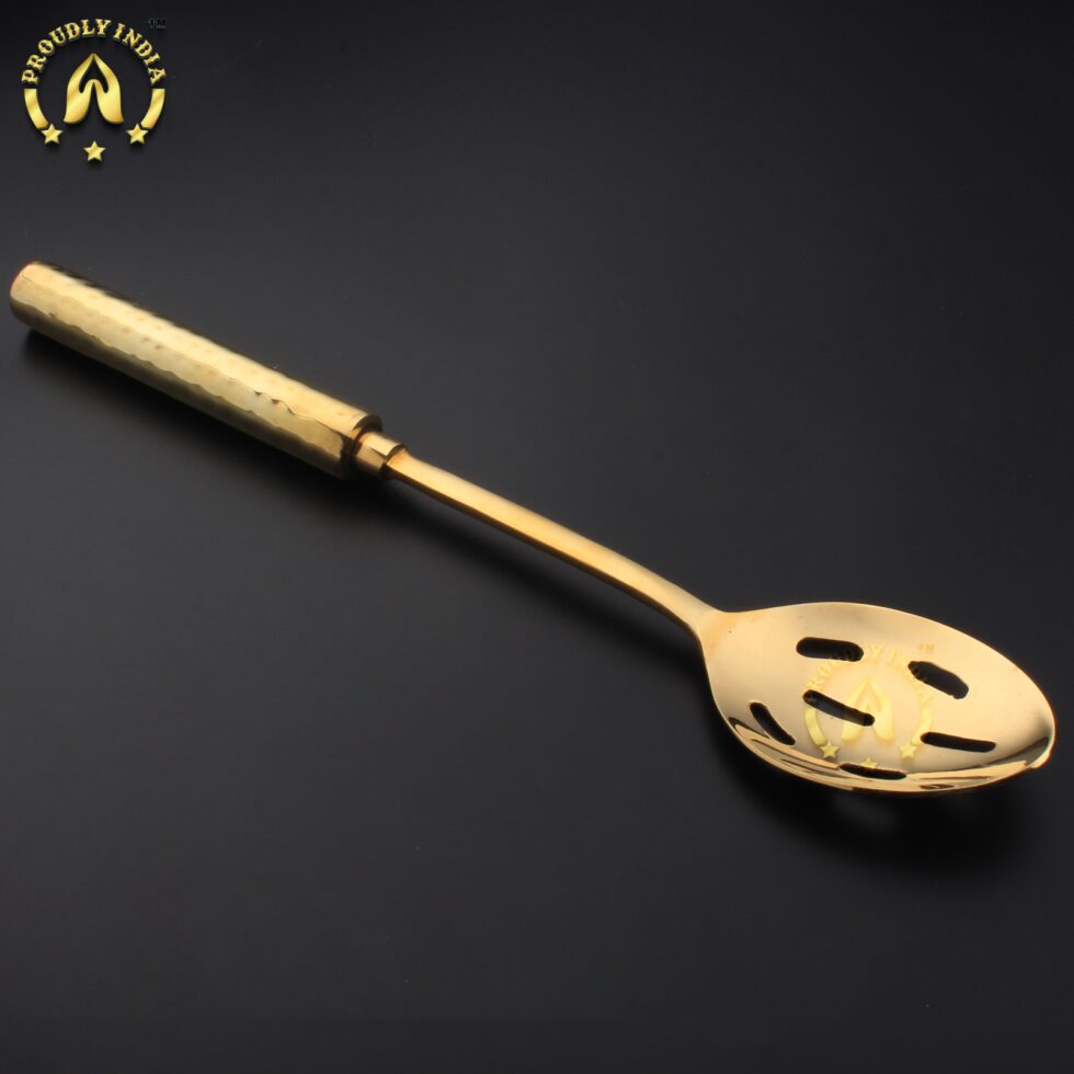 Brass Soup Stainer with Brass Handle