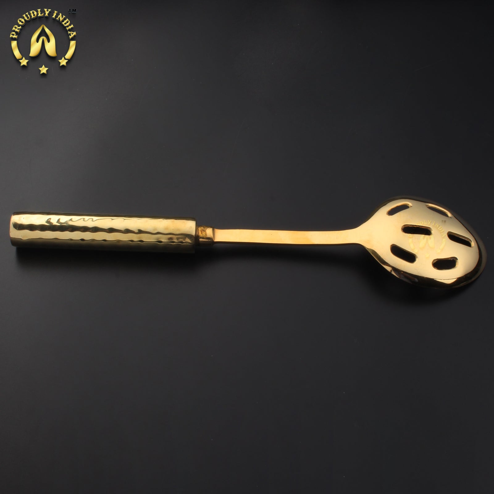 Brass Soup Stainer with Brass Handle