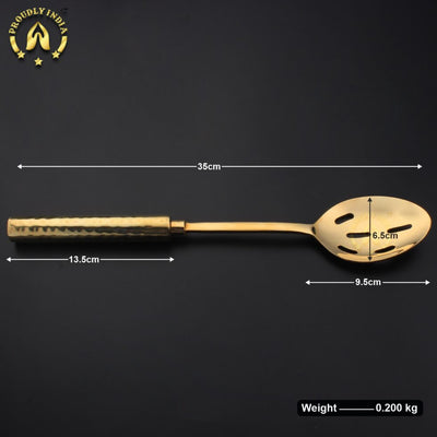 Brass Soup Stainer with Brass Handle