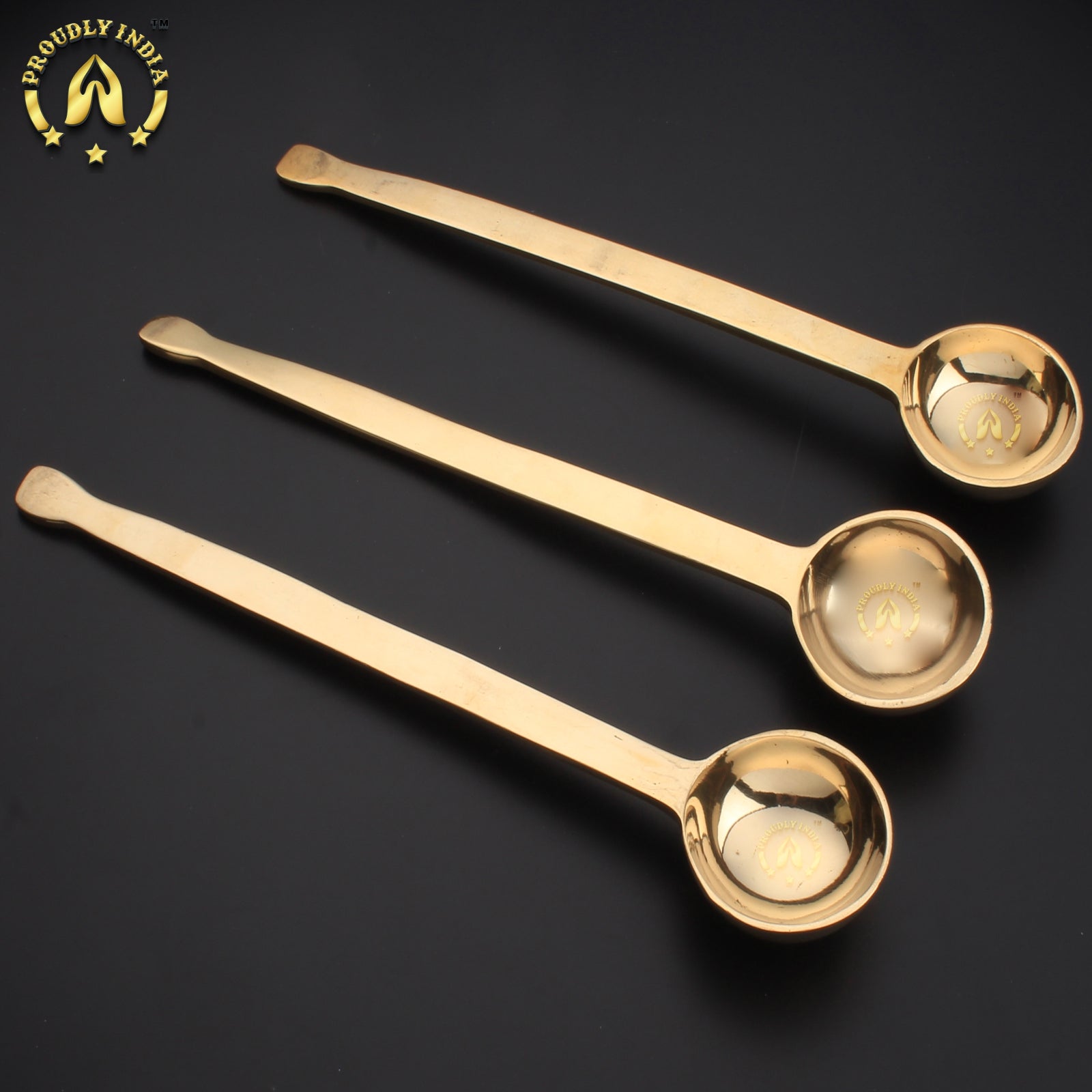 Set of 3 Long Handle Scoop Ladle