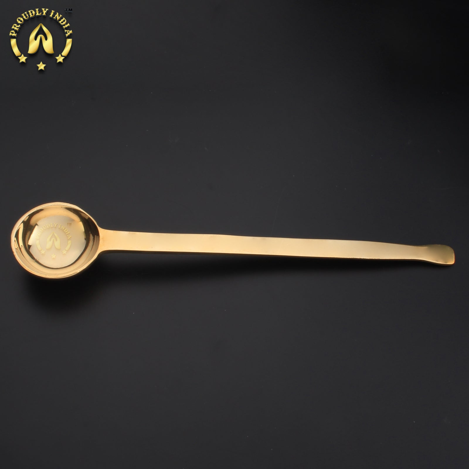 Set of 3 Brass Gravy Serving Ladle | Kuzhi Karandi