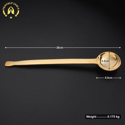 Set of 3 Brass Gravy Serving Ladle | Kuzhi Karandi