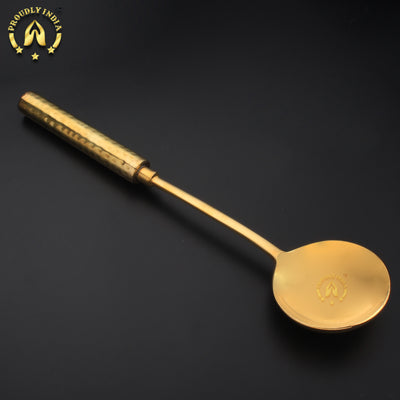 Brass Serving Spoon with Brass Handle