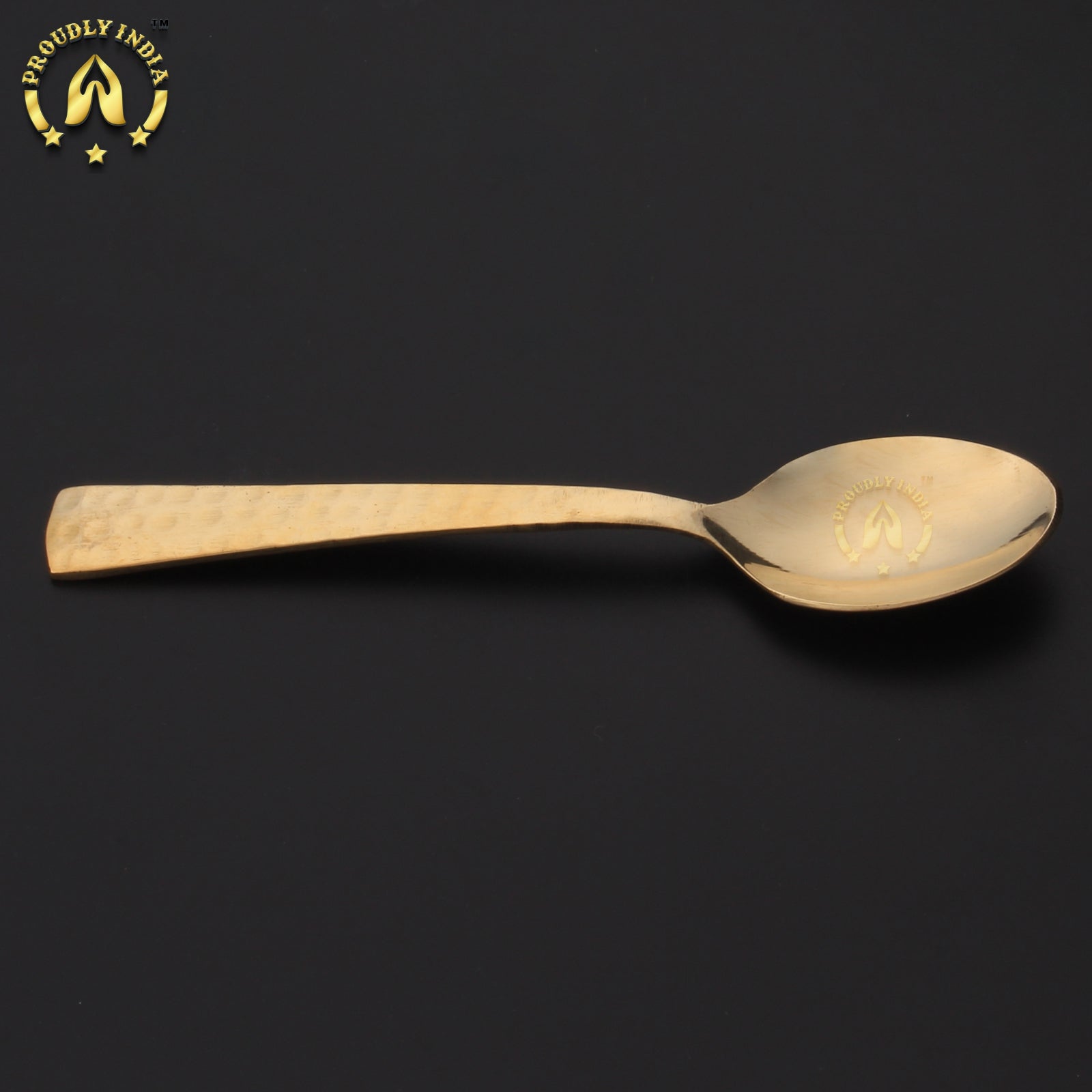 12 Solid Brass Desert Spoons
