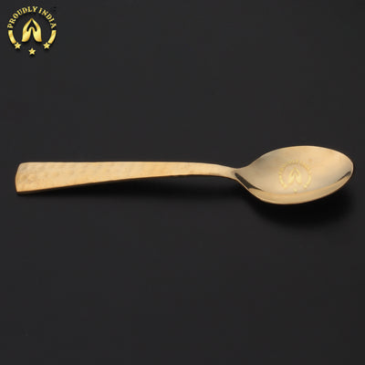 12 Solid Brass Desert Spoons