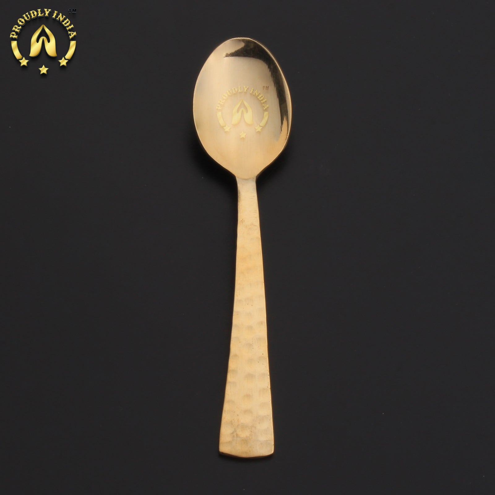 12 Solid Brass Desert Spoons