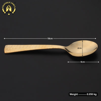 12 Solid Brass Desert Spoons
