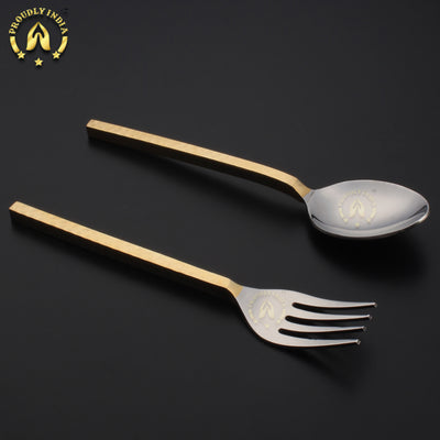 Solid Brass Steel 6 Spoons and 6 Fork