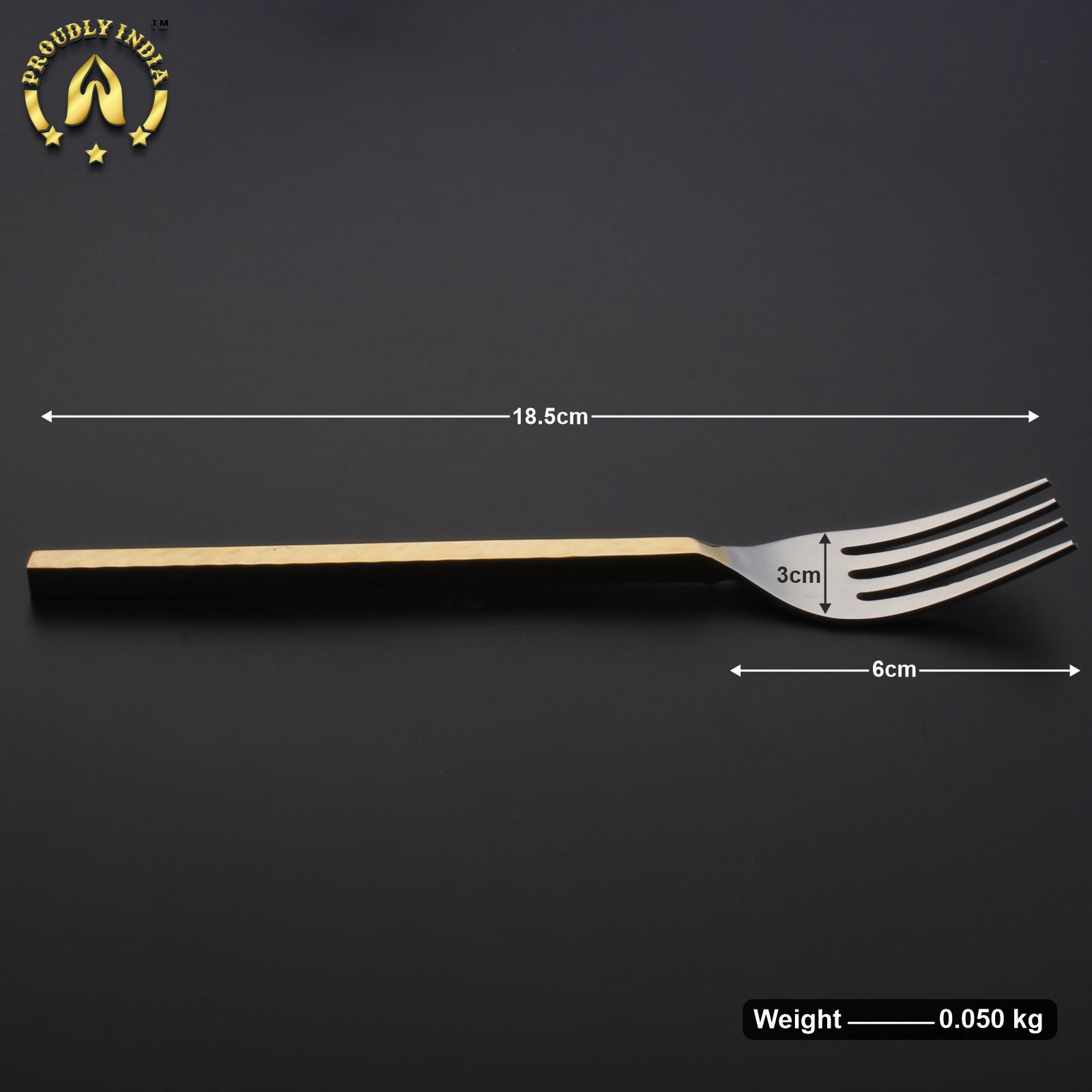 Solid Brass Steel 6 Spoons and 6 Fork