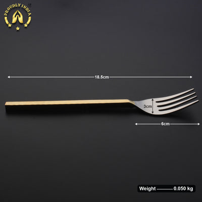 Solid Brass Steel 6 Spoons and 6 Fork