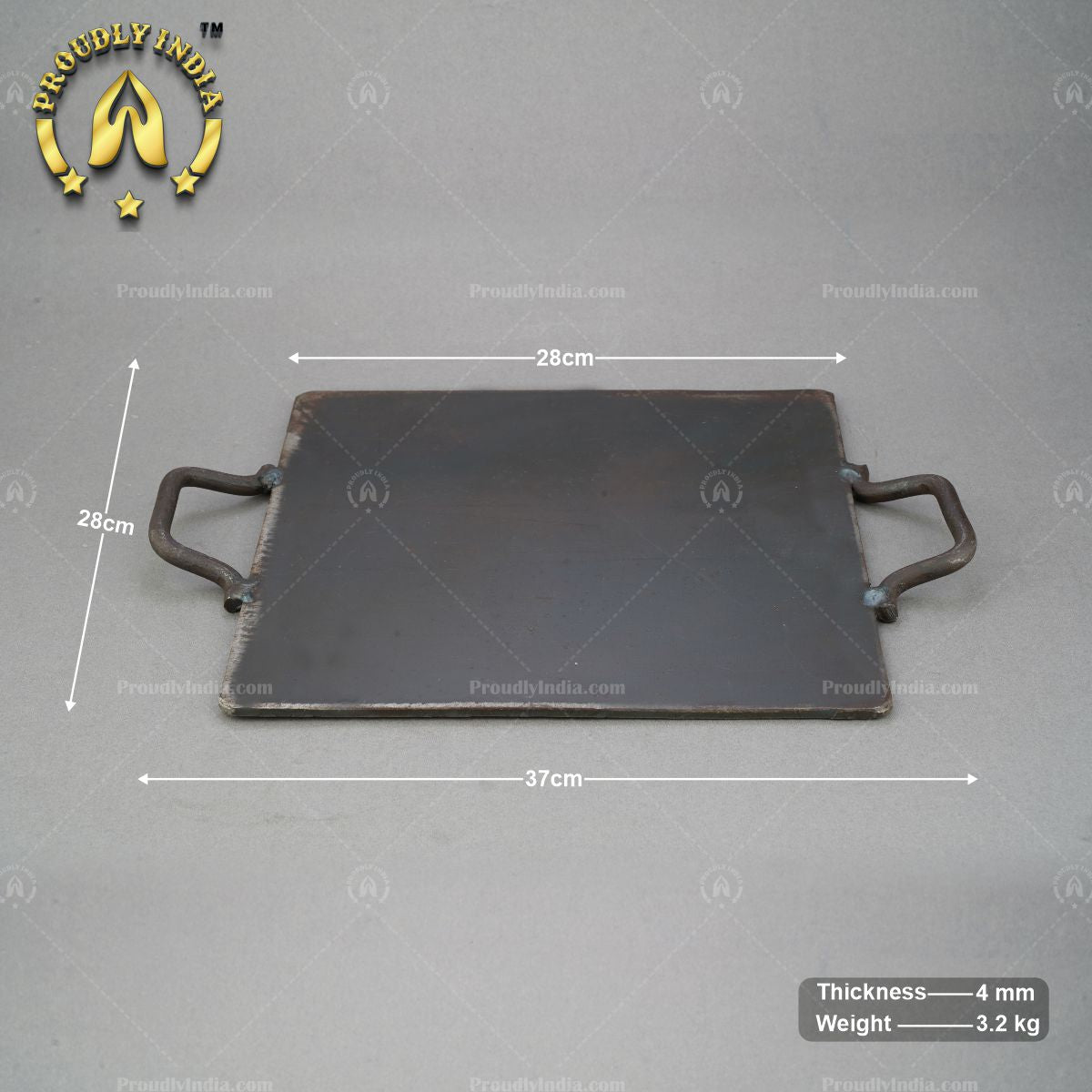 Iron Double Handle Square Dosa Tawa