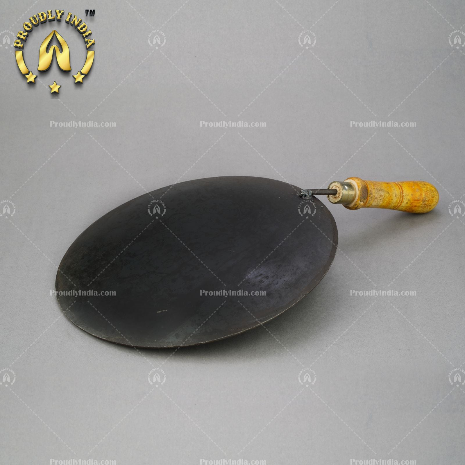 Iron Flatbread & Roti Pan with Wooden Handle