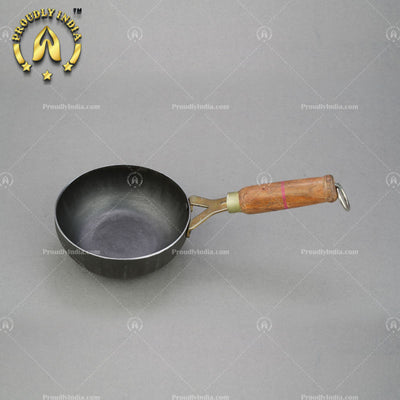 Wooden Handle Iron Tadka Pan