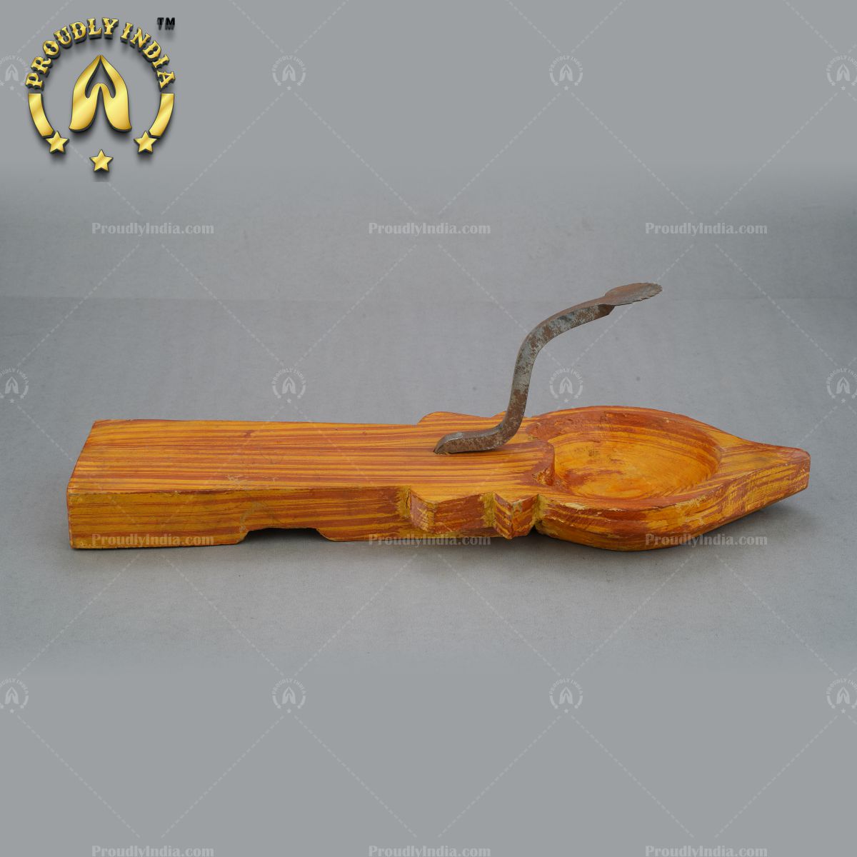 Wooden Coconut Grater with Bowl Holder