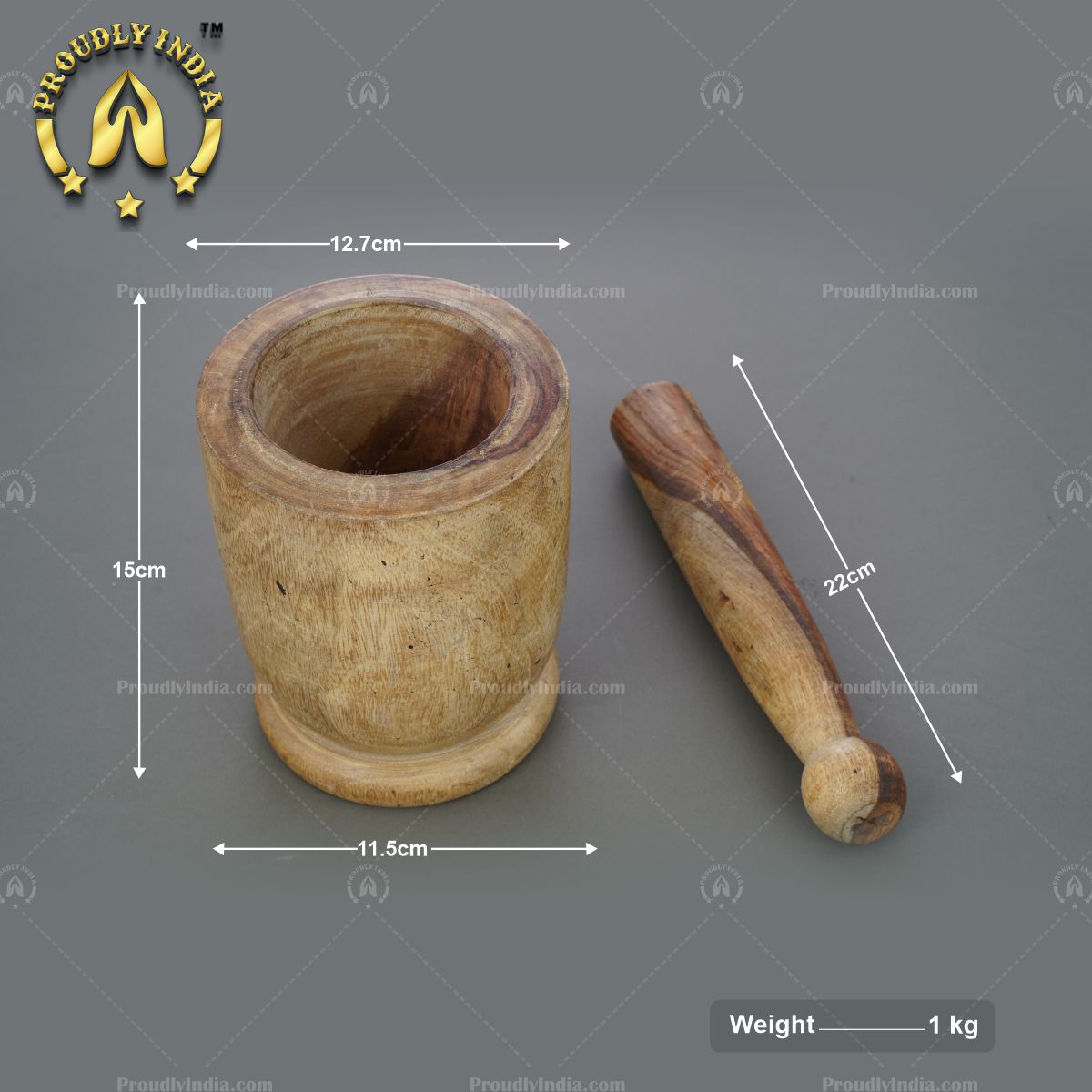 Wooden Hand Carved Kharal | Okhli with Musli