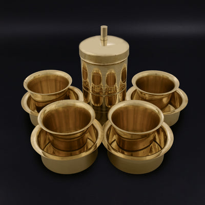 Brass 4 Cup Coffee Filter With 4 Dabara
