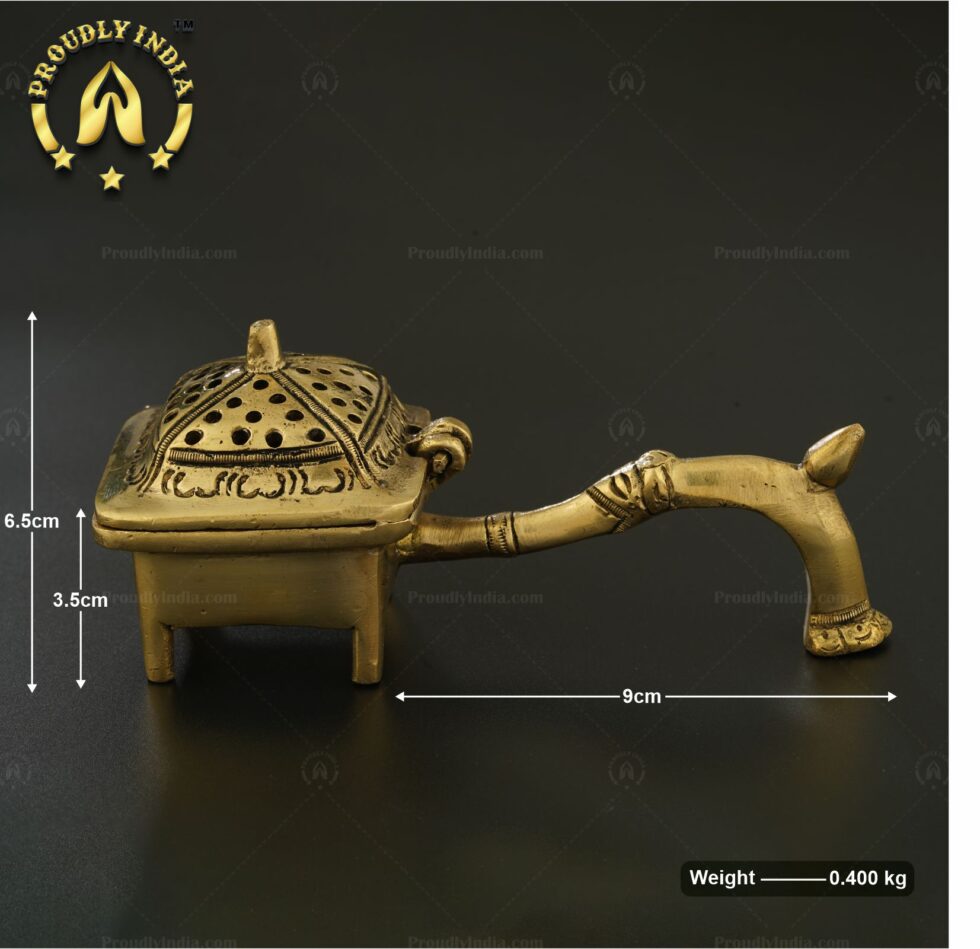 Brass Incense Dhoop Or Loban Dani With Handle