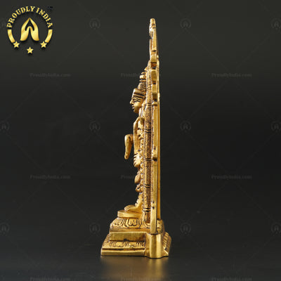 8" Lord Perumal Brass Statue