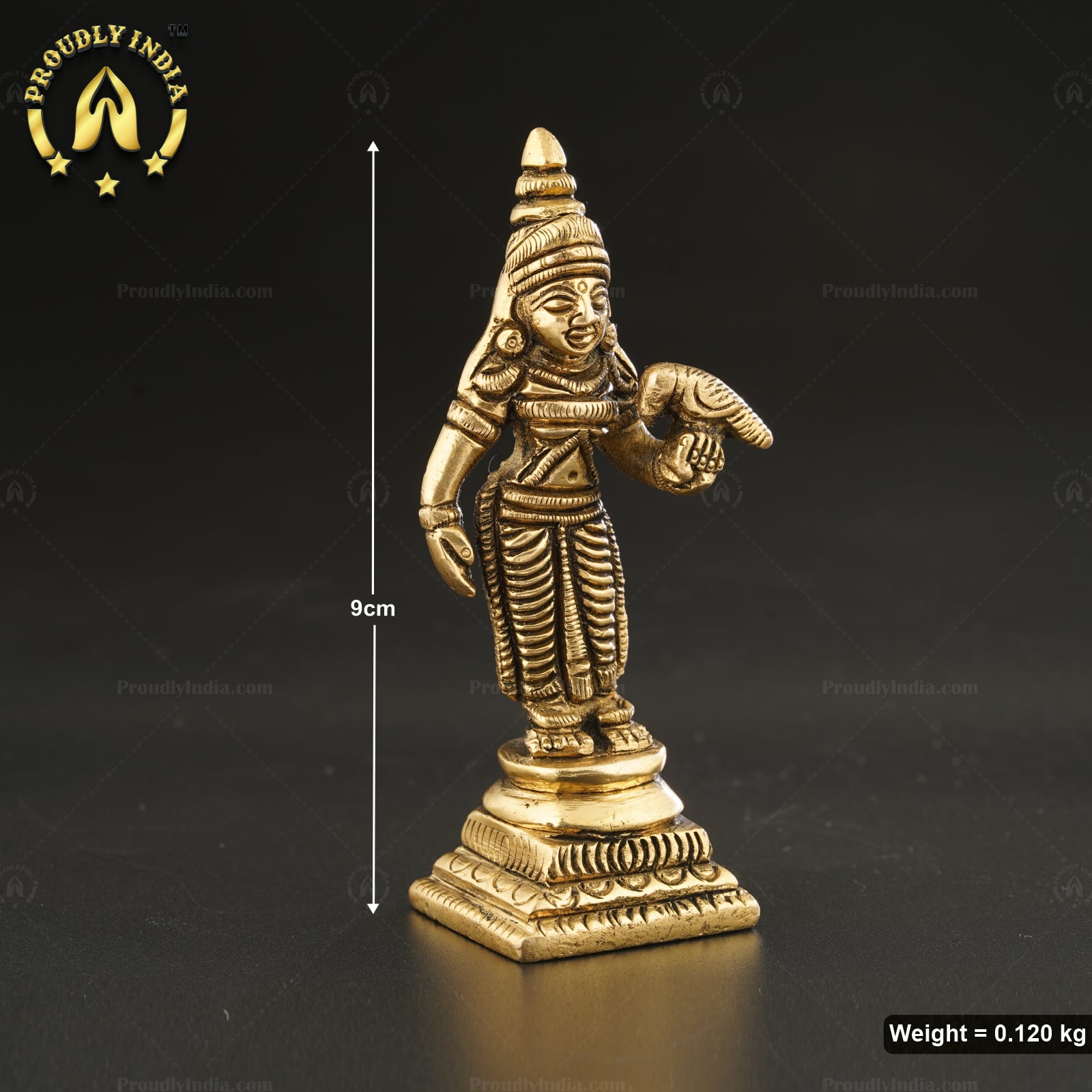 3.5" Madurai Meenakshi Amman Idol