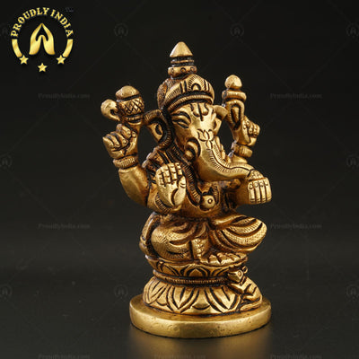 Traditional Brass Handcrafted Ganesha Statue