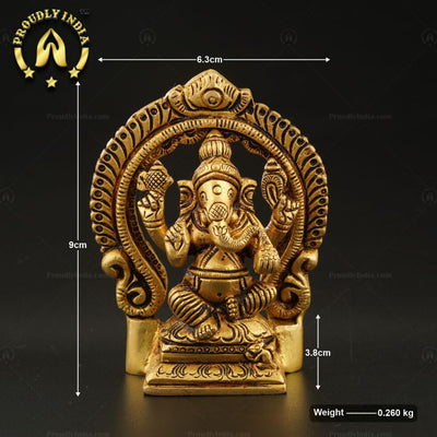 Handcrafted Brass Goddess Ganapati Murti
