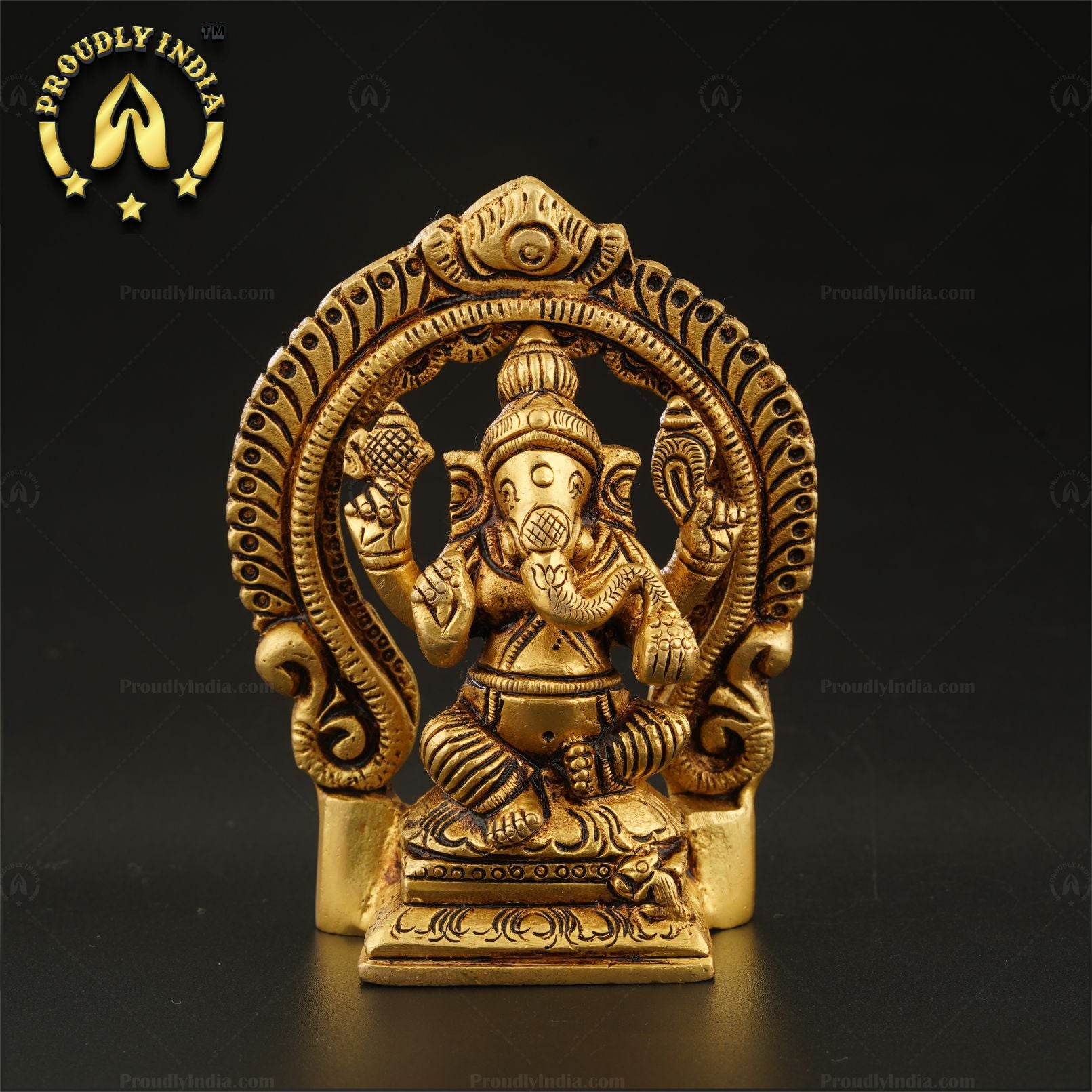 Handcrafted Brass Goddess Ganapati Murti