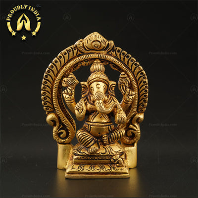 Handcrafted Brass Goddess Ganapati Murti