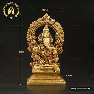 Indian Handcrafted Ganapathi God Brass Statue