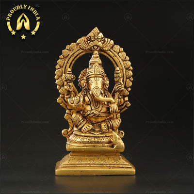 Indian Handcrafted Ganapathi God Brass Statue