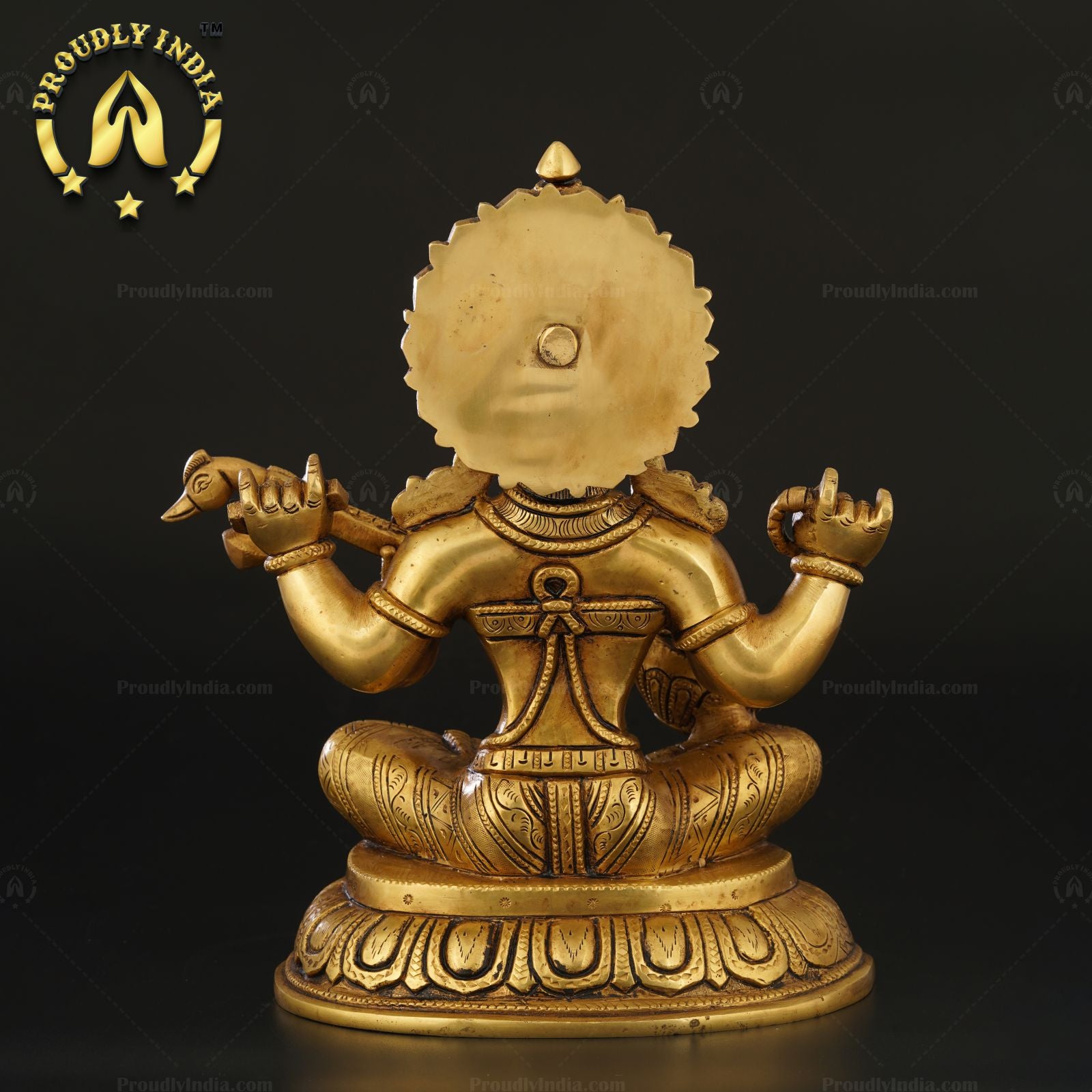 Traditional Brass Saraswati Devi Statue
