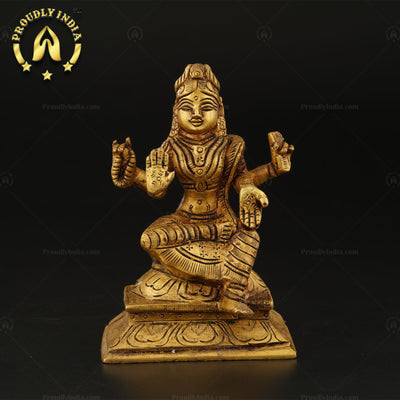 Goddess Bala Tripura Sundari Brass Idol