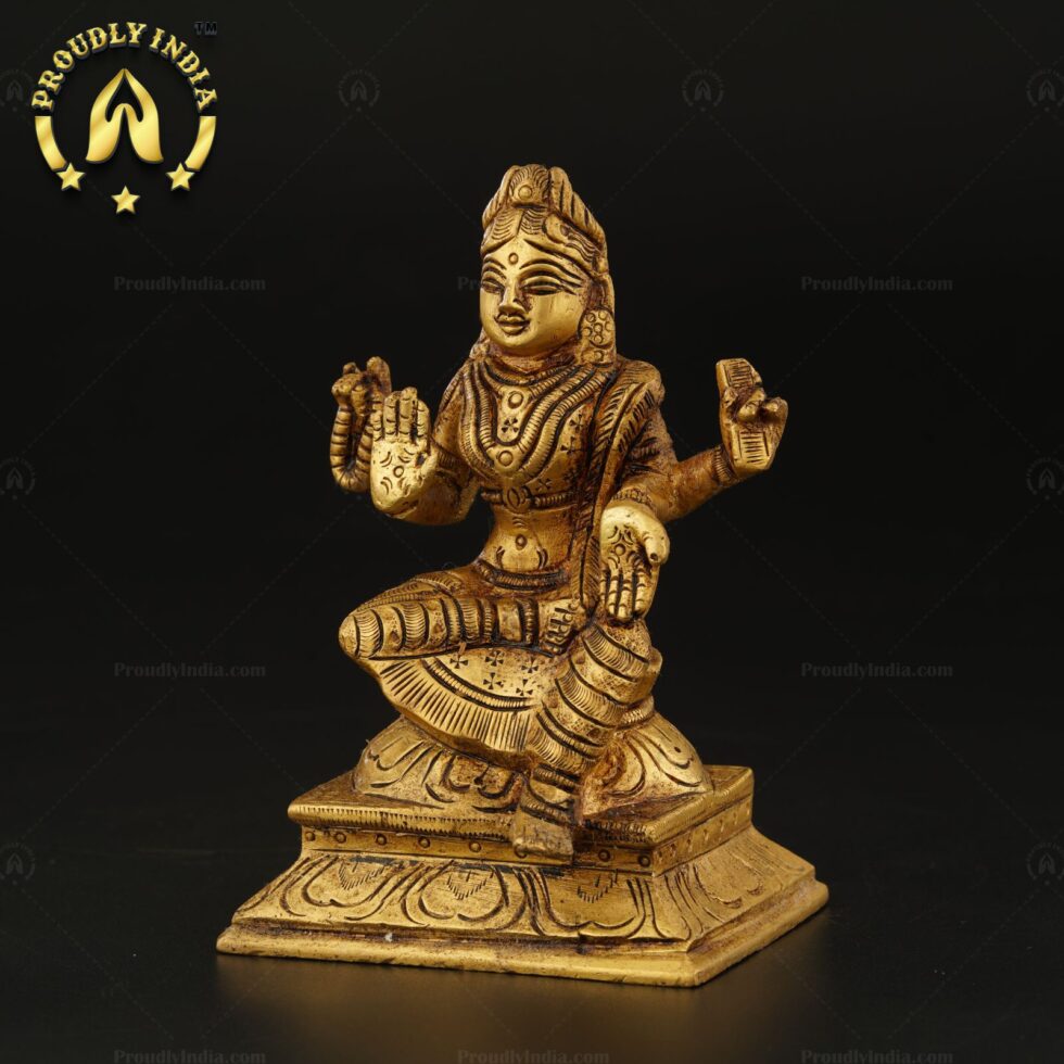 Goddess Bala Tripura Sundari Brass Idol