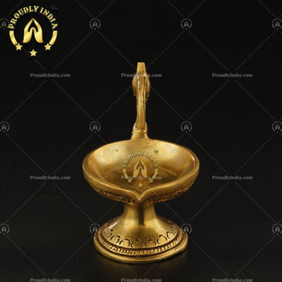 Brass lamp Peacock Diya Set of 2