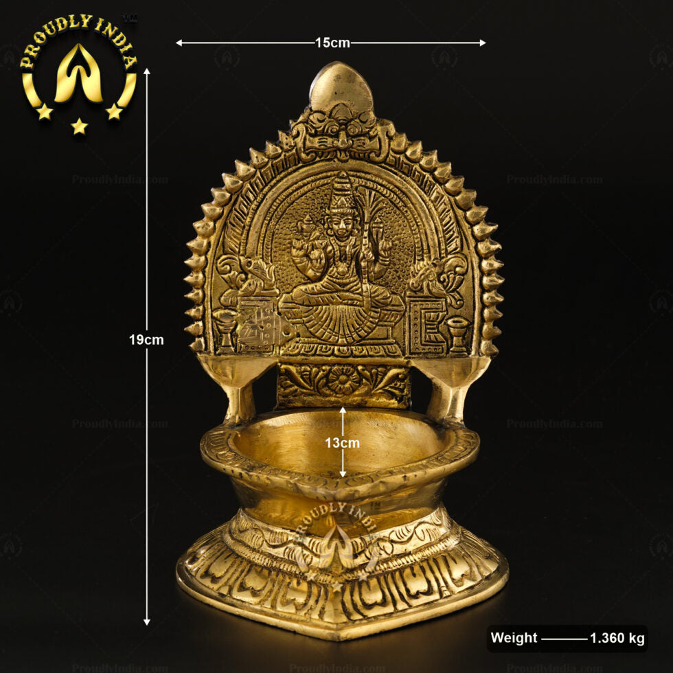 Traditional Brass Karumbu Kamatchi Amman Vilakku