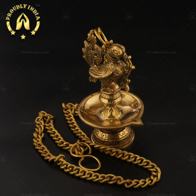 Traditional Brass Annam Hanging Diyas Set of 2