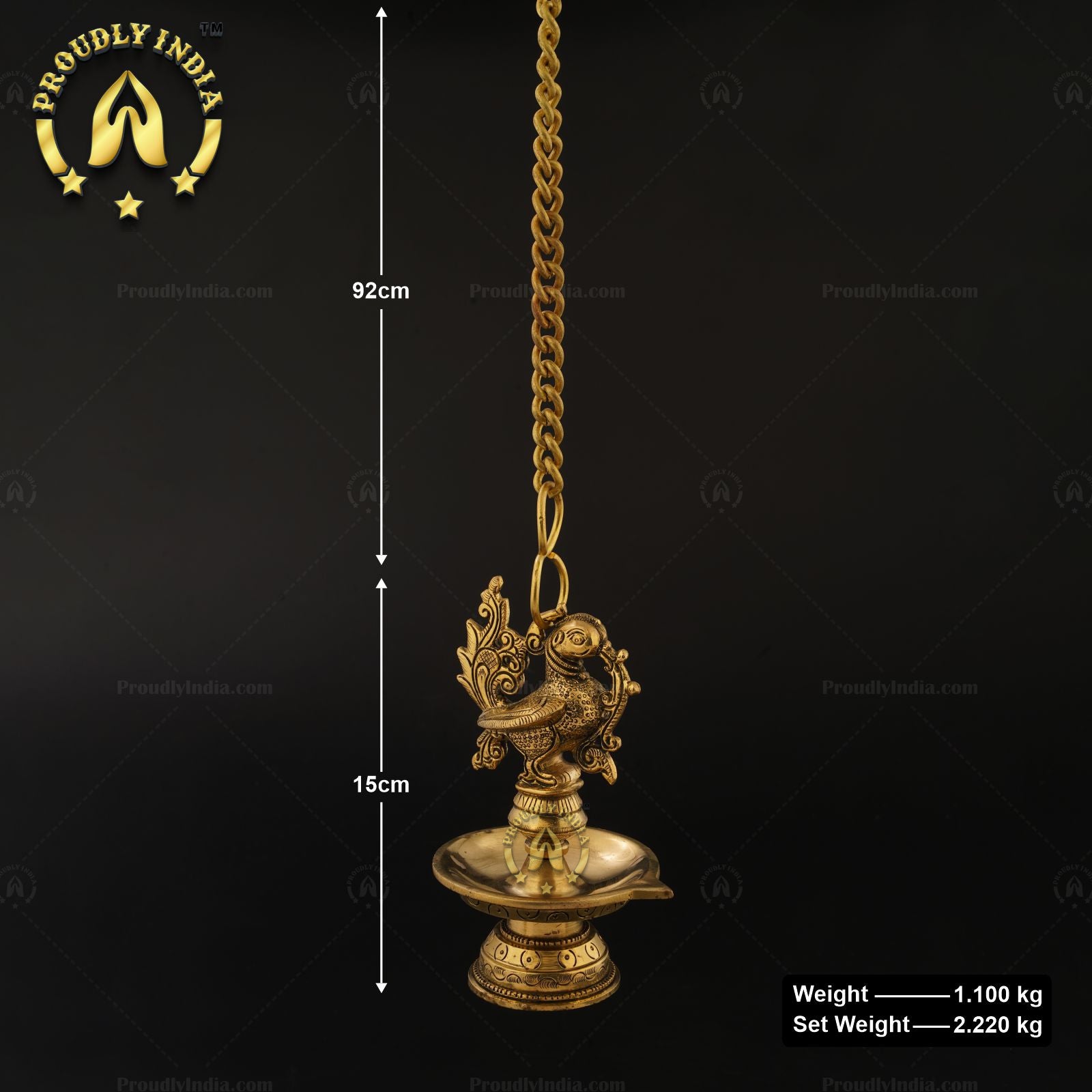 Traditional Brass Annam Hanging Diyas Set of 2