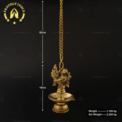 Traditional Brass Annam Hanging Diyas Set of 2