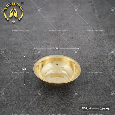 Brass Etched Dinner Thali Set