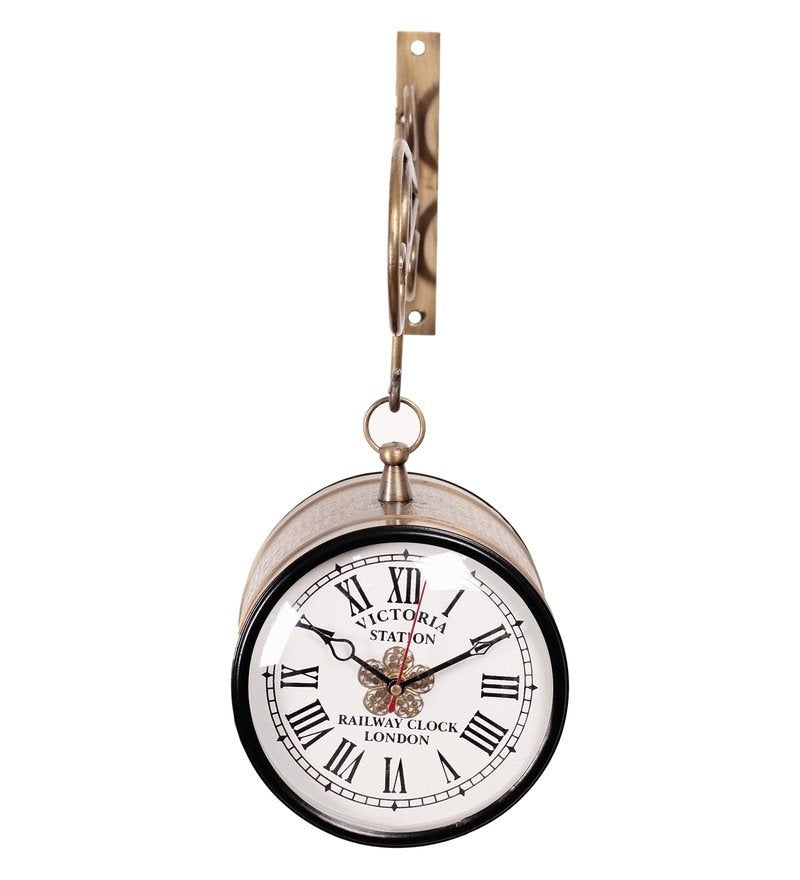 Copper Metal Railway Clock