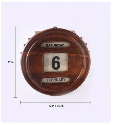 Solid Wood Old Style Manual Wall Calendar