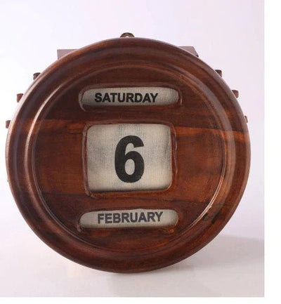 Solid Wood Old Style Manual Wall Calendar