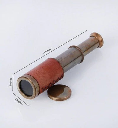 Pocket Telescope Leather Wrapped