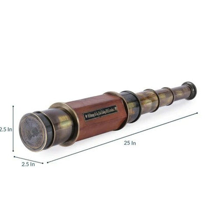 Leather 6 Corner Long Distance Lens Telescope