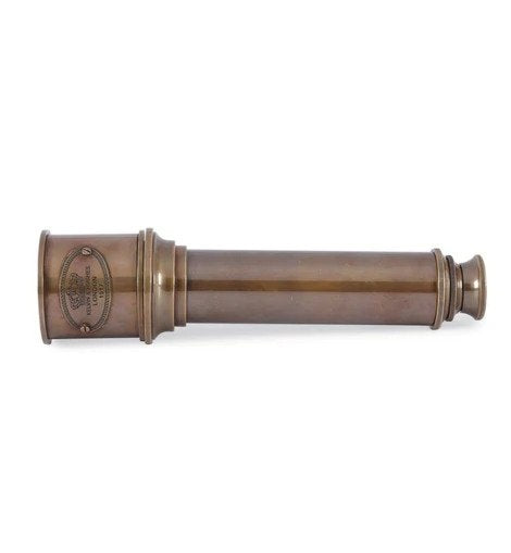 Brown Brass Torch Styled Antique Telescope