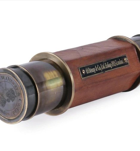 Leather 6 Corner Long Distance Lens Telescope