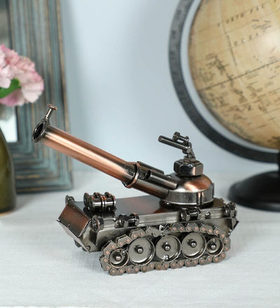 Army Style Military Missile Combat Canon Tank Miniature Showpiece