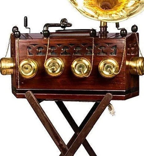 Antique Wooden Working Bioscope With Stand