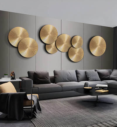 Golden Eclipse Array Wall Mural Decor