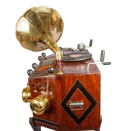 Antique Wooden Working Bioscope With Stand