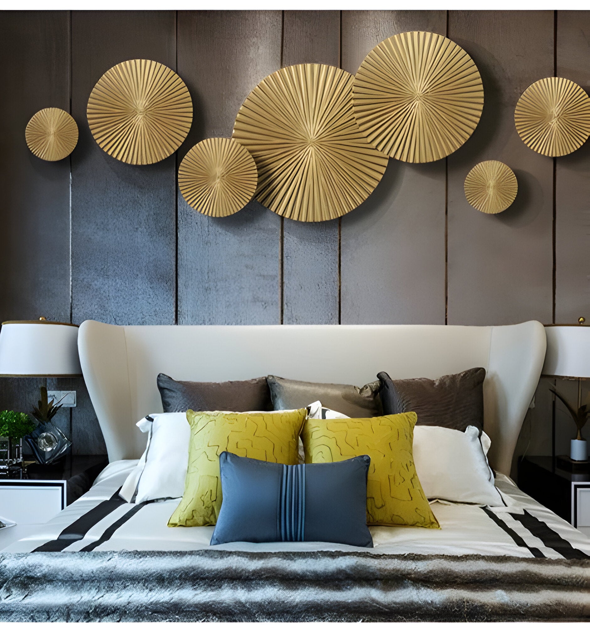 Golden Eclipse Array Wall Mural Decor